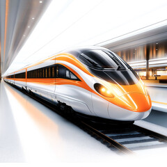 Naklejka premium Bullet Train Isolated