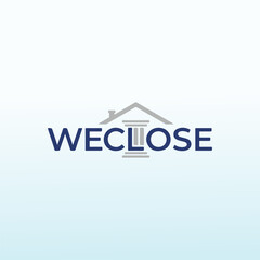 we close vector logo design