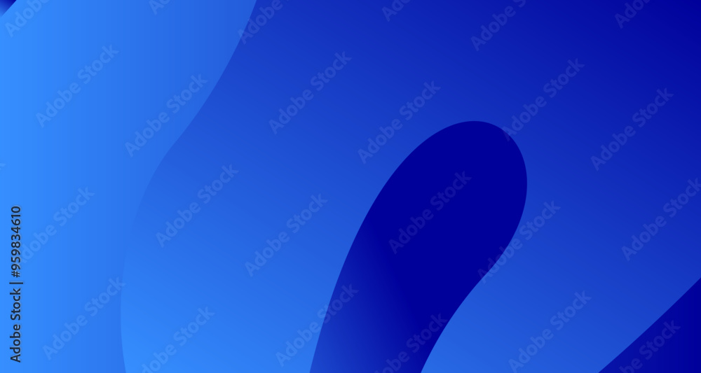 Wall mural blue waves background vector. fluid gradient shapes composition. futuristic design concept. trendy c