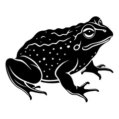 frog black vector on a white background