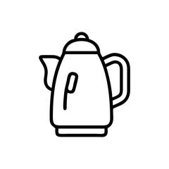 kettle outline vector illustration design template black and white