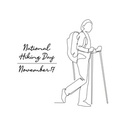 line art of National Hiking Day good for National Hiking Day celebrate. line art.