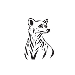 Fototapeta premium Hyena in cartoon, doodle style . Image for t-shirt, web, mobile apps and ui. Isolated 2d vector illustration in logo, icon, sketch style, Eps 10, black and white. AI Generative