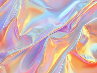 Iridescent Pastel Silk Waves