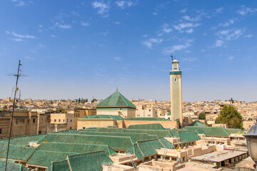 view of the Mediaa and mosque at Fes