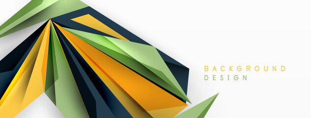 Minimal geometric abstract background. Low poly dynamic triangle design. Trendy techno business template for wallpaper, banner, background or landing
