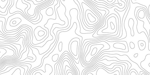 Topographic map background geographic line map with elevation assignments. Modern design with White background with topographic wavy pattern design.paper texture Imitation of a geographical map shades