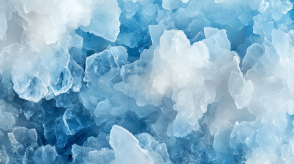 Obraz premium Blue crystalline ice texture, abstract frozen surface with sharp edges
