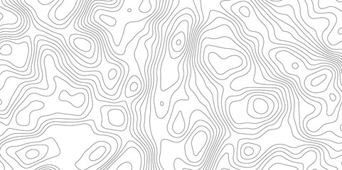 Topographic map background geographic line map with elevation assignments. Modern design with White background with topographic wavy pattern design.paper texture Imitation of a geographical map shades