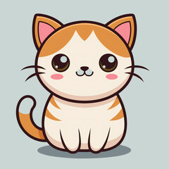 Fototapeta premium cartoon catcat, cartoon, animal, vector, kitten, cute, pet, illustration, feline, fun, domestic, kitty, funny, tail, drawing, mammal, happy, character, art, fur, design, clip art, cheerful, smile, com