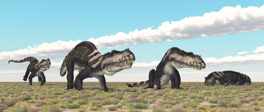 Archosaurier Prestosuchus in einer Landschaft