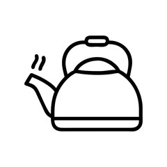 kettle outline vector illustration design template black and white