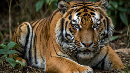Obraz premium a tiger in ambush