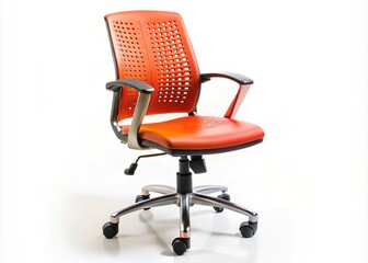 Fototapeta premium Durable, ergonomic office chair made of durable plastic with a sturdy metal frame and adjustable seat height