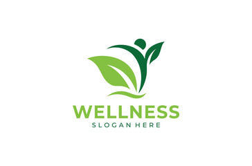 
Human Wellness flat Logo Design. Human leaf logo design. Healthy Leaf, Natural Leaf, People Wellness Modern Logo, Health care Logo Design