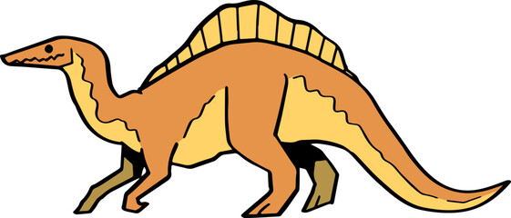 cute cartoon dinosaur illustration.