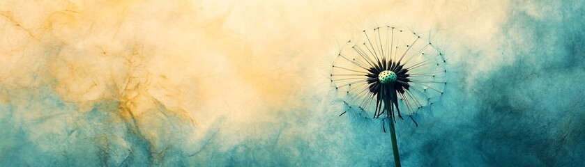 Obraz premium Dandelion Seedhead on Soft Background