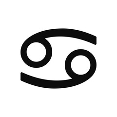 Cancer astrology symbol vector icon