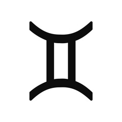 Gemini astrology symbol vector icon