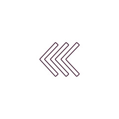 chevrons outline icon. Linear vector from army and military concept. Thin line chevrons icon isolated on white background