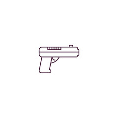 glock outline icon. Linear vector from army and military concept. Thin line glock icon isolated on white background