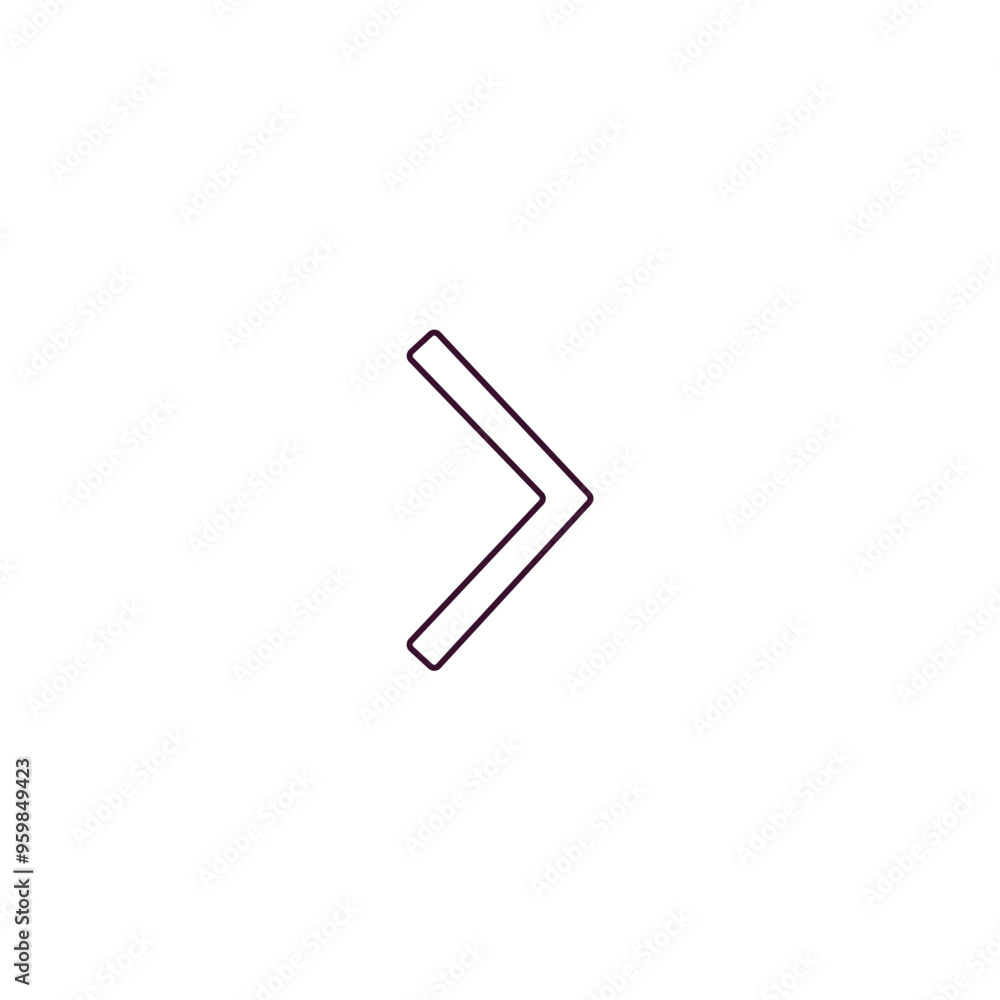 Poster chevron outline icon. linear vector from army and military concept. thin line chevron icon isolated 
