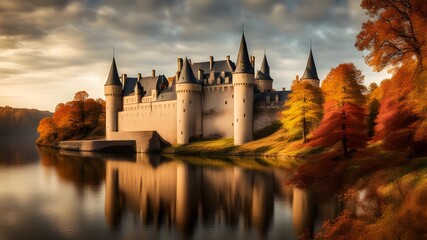 Obraz premium castle with autumn