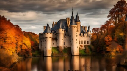 Fototapeta premium castle with autumn