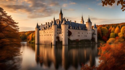 Fototapeta premium castle with autumn