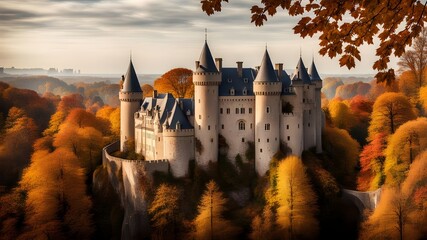Fototapeta premium castle with autumn