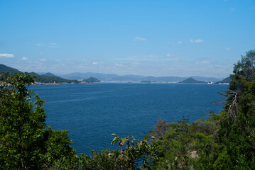 Gorgeous View of Karuga Seaside in Kure City, Hiroshima Prefecture, Japan.