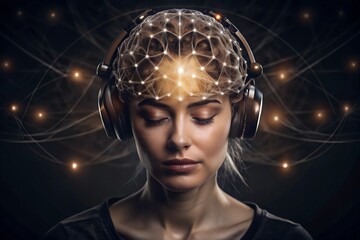 Enhancing Focus with Neurofeedback EEG, Mindfulness, and Meditation to Boost Cognitive Function. Concept Neurofeedback EEG, Mindfulness, Meditation, Cognitive Function, Focus