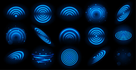 3d neon wifi icon.