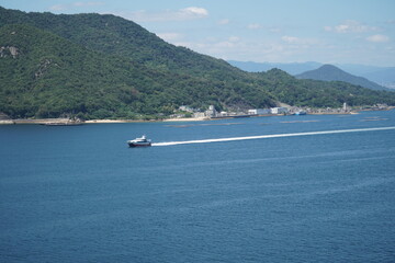 Gorgeous View of Karuga Seaside in Kure City, Hiroshima Prefecture, Japan.