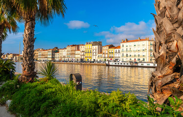 Quai de la République from Quai d'Orient in Sète, Occitanie, France