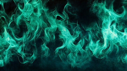 Obraz premium fire green flame background