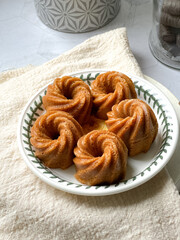 Steamed caramelized sweet and soft cake, locally known as Kuih Apam Gula Hangus.