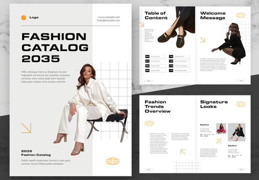 Yellow And White Fashion Catalog