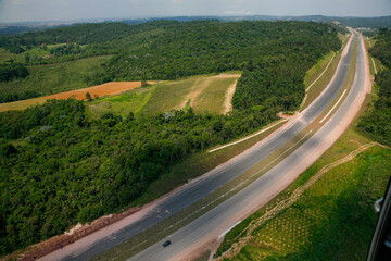 Construction of the ring road around Sao Paulo city, Brazil