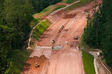 Construction of the ring road around Sao Paulo city, Brazil