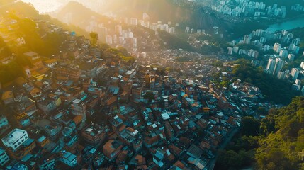 Aerial View of a Densely Populated Cityscape