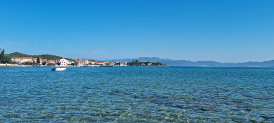 The village of Sreser on the Peljesac Peninsula, Croatia - view from the beach