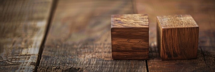 Close-Up of Wooden Surface Blocks Text Display