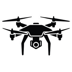 drone camera icon silhouette vector illustration