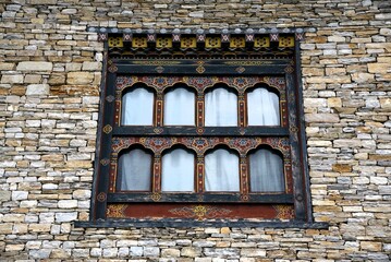 Window, National Museum, Paro, Bhutan, Asia