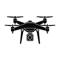 drone camera icon silhouette vector illustration