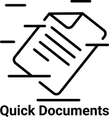 quick documents logo, black and white