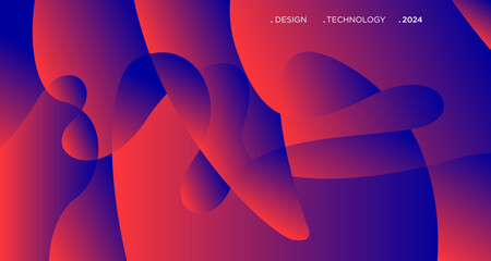 3D red geometric fluid abstract background. Minimalist modern graphic design element cutout style concept for banner, flyer, card, or brochure cover