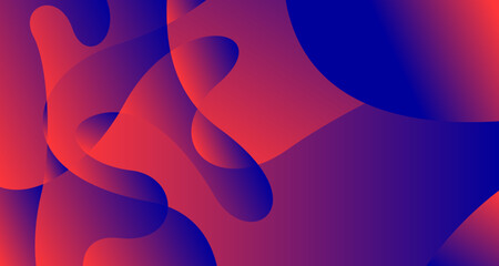 Abstract Blue and orange background with waves
