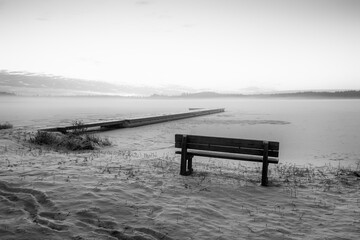 Old Bench By The Pier